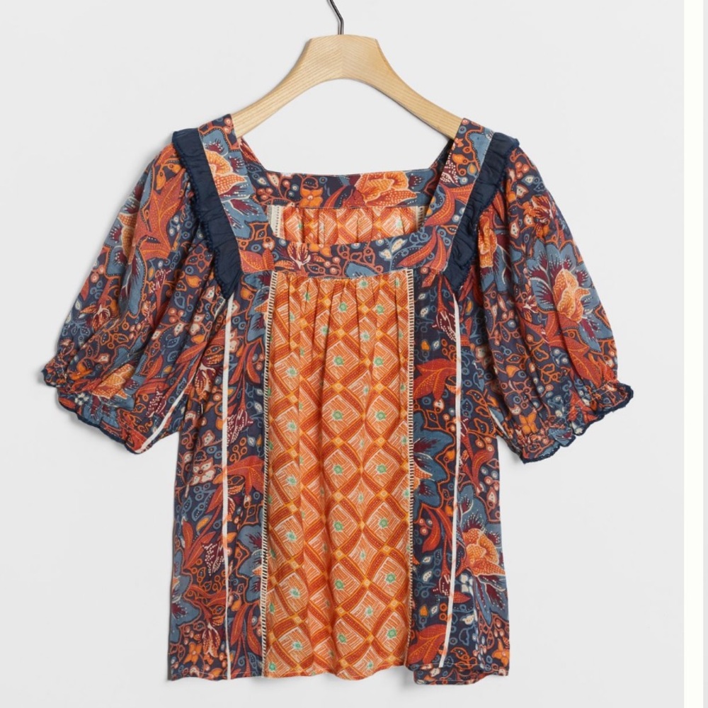 Anthropologie Maeve Amity Ruffled Blouse